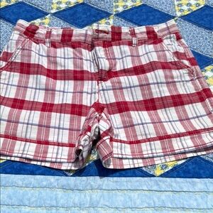 Red Plaid Women's Shorts
